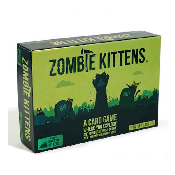 ZOMBIEKITTENS - Atmosfäriskt spel för barn från 7 år - Kortspel där du exploderar och återuppstår - Roligt och knasigt - 2 till 5 spelare