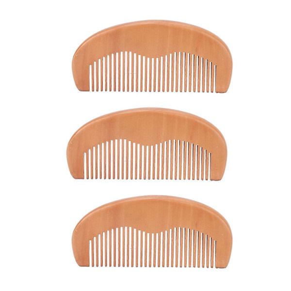 Träkam - Professionell Ergonomisk Avredande Hårkam för Hårstilering (3-pack)