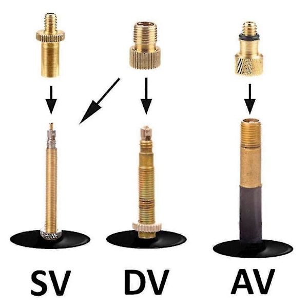 10 stk. Inflator Pumpe Dyse Sæt Presta Schrader Ventil Slange Cykel Ventil Adaptere Til Vej & & Fixi