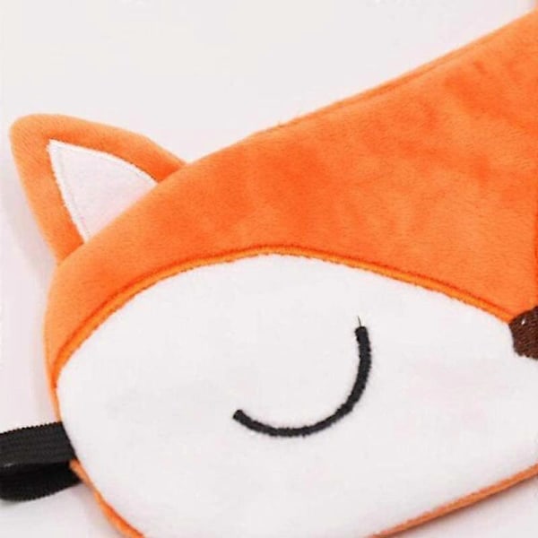 Barsinfi Söt Räv Sovmask Plysch Ögonbindel Rese Sovmasker Mjuka Roliga, #1