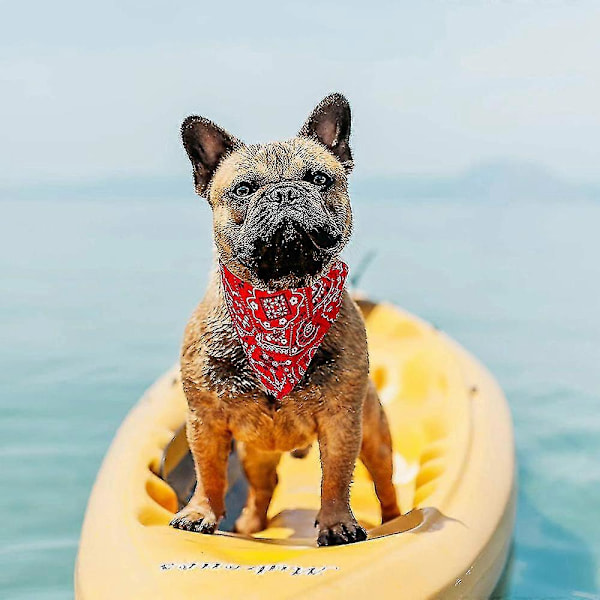 4 Stykker Bandana til Hund Justerbar Hunde Kat Hvalpe Bandana Kæledyrstørklæde til Små og Mellemstore