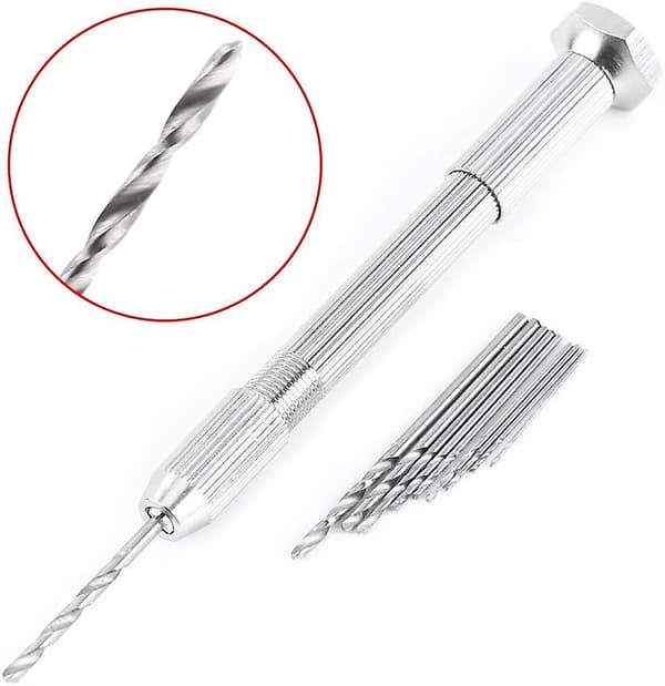 Mini hånddrill, hånddrillbiter Hånddrillsett 10 drillbiter Drillbiter for kretskort og smykker