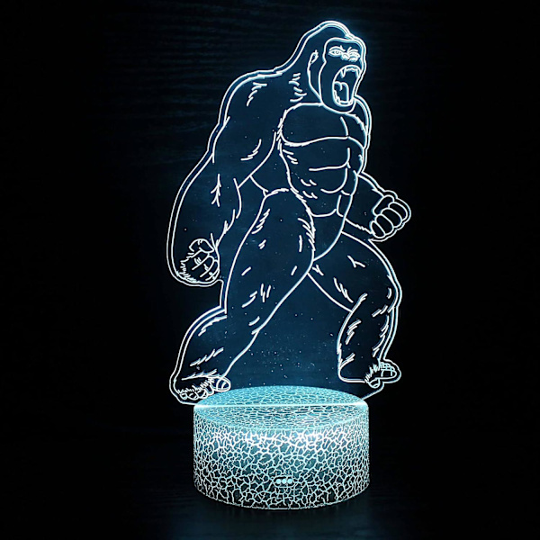 Dragon Gave Kids Natlampe, Farver med Fjernbetjening 3D Optisk Illusion Børnelampe Som En Perfekt Gave Til Drenge Og Piger GOT (Farve: Lilla)