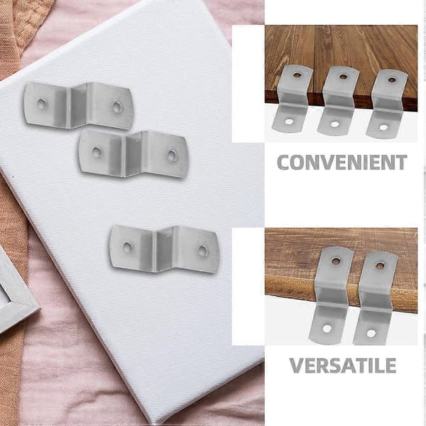 50 st Z-formade bildramsfästen Offset Canvas Clips Bordsskiva Bildinramningsfästen