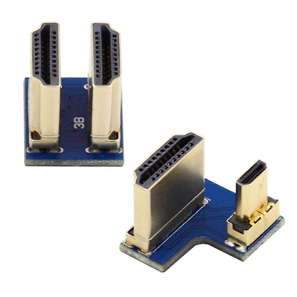 Tyyppi A CN-006 2 kpl/setti HDMI - Micro HDMI -sovitin, HDMI - HDMI -liitin Raspberry PI:lle
