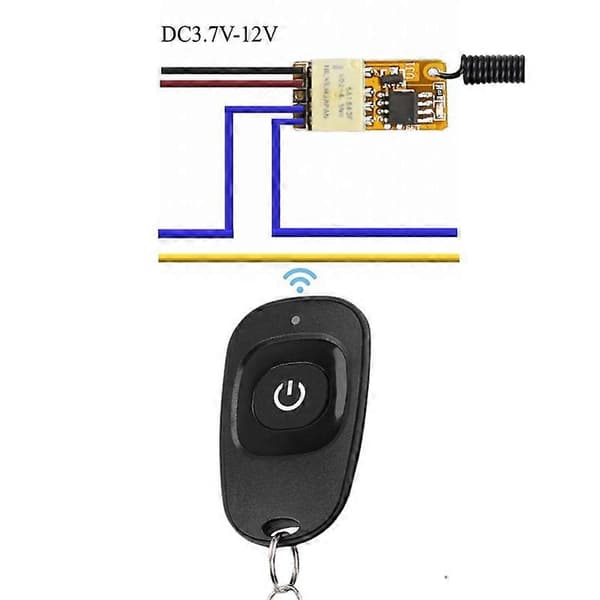 Trykknap Besparende Mini Relæ Kontakt RF Trådløse Kontakter DC3.7V-12V