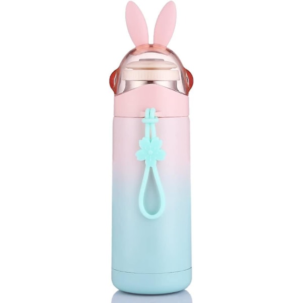 Söt Kanin Barn Isolering Flask - Rostfritt Stål Termos, Läckagesäker Resekopp, Hållbar Tumlare För Baby Varmvatten 12 Uns