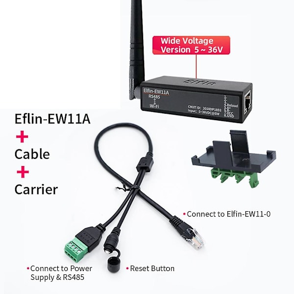Seriell port Rs485 till Wifi-enhetsservermodulkonverter -ew11a-0 Modbus-protokolldataöverföring via