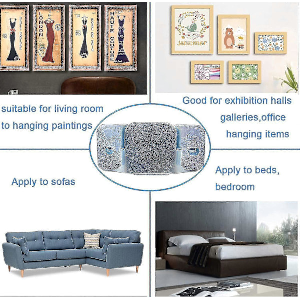 8 stk. Store Sofakoblingsplugger Universal Sofa Kobling i Rustfritt Stål Møbelkobling Låsende Sofafester