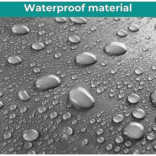 Suojapeite, 2x2 m polyetyleenipeite, Harmaa lenkkien kanssa, vedenpitävä ja säänkestävä suojapeite puutarhakalusteille, puulle, jne.