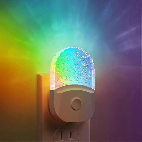 Natlamper til stikkontakt, farveskiftende natlampe til børn