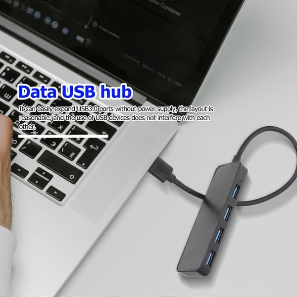USB A-hub USB-hub Datadocka Multifunktionshub 4-ports USB-hub USB-delare Bärbar datadocka