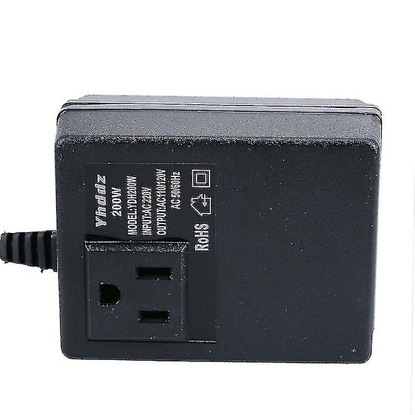200W Transformator 220V til 110V / 110V til 220V US/Europeisk Plugg Spenningsomformer Team