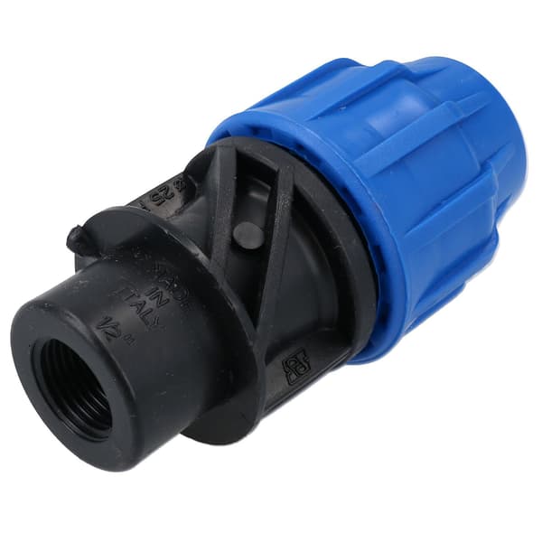 25 mm x 1/2\" MDPE hunadapter kompresjonskobling vannrør 5PK