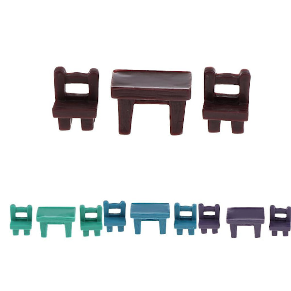 1/12 Dockhus Miniatyrmöbler Bord Stol Set Hus Dekoration