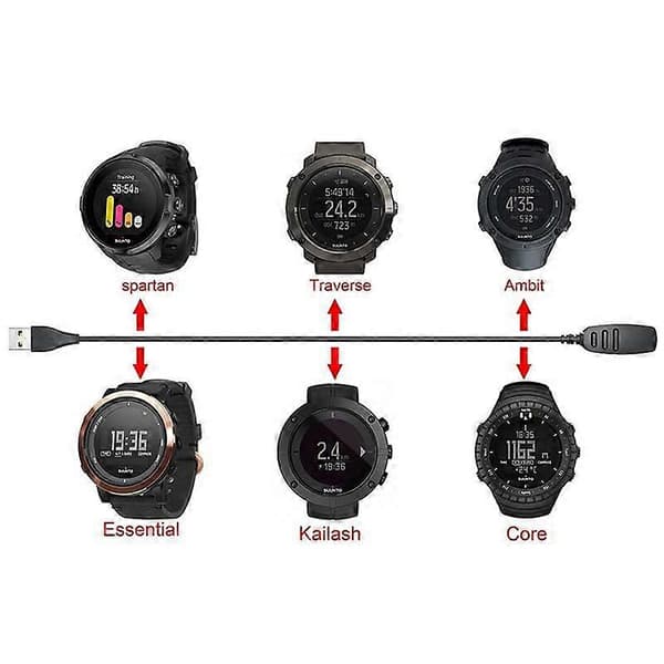 Universal USB-laddningskabelklämma Adapter för Suunto Ambit 1/2/3 Smartklocka