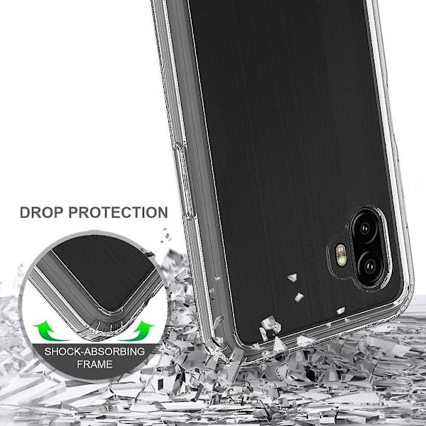 Til Samsung Galaxy Xcover 6 Pro Hård Akryl Bagside + Blød TPU Høj Impact Case Transparent Anti-Gul Slim Cover