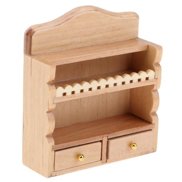 Dockhus Miniatyr Möbler Trä Hängande Skåp