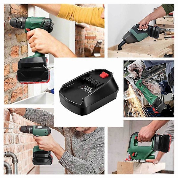 Batteriadapter för Bosch 18V Li-ion batteri BAT618 på Home Lithium elverktyg Ersätter alla 18V Green Blue Adapter
