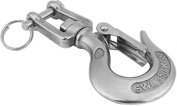 Säkerhetskrokar Vridbara Lyftkrokar Upphängningslyft Vridögla Lyftkedja Snäppkrokar Ingenjörskranar (silver) (1 st)