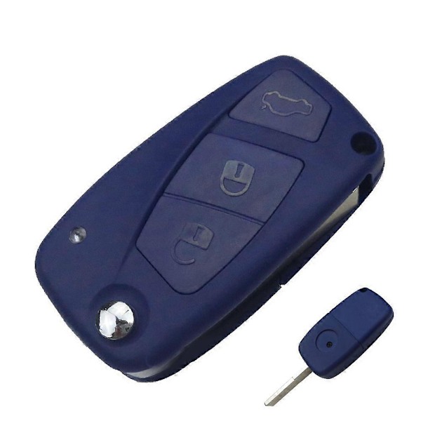 3 Knappar Fjärr Flip Bilnyckel Fodral Skal för Fiat Grande Punto Stilo Panda
