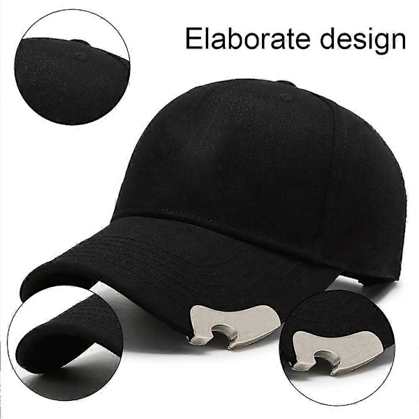 Sort Flaskeåbner Baseball Hat