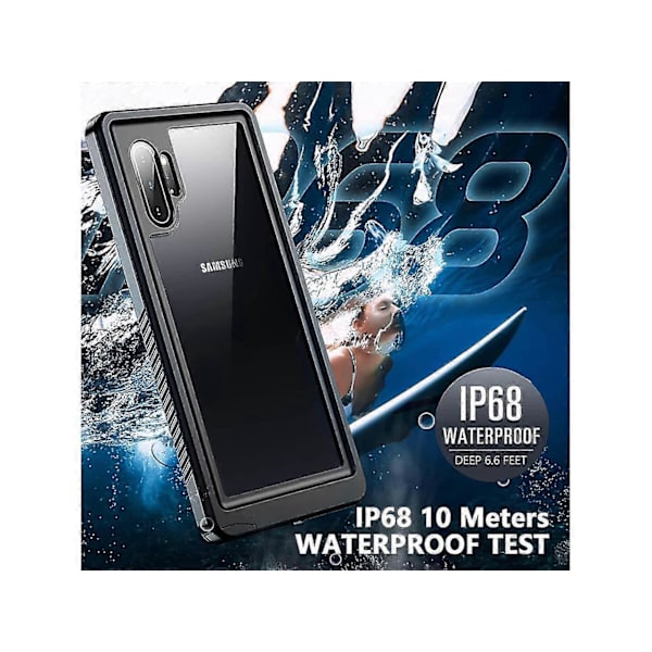 Galaxy Note 10+ Plus-fodral, inbyggt skärmskydd, IP68 vattentätt stötsäkert skyddande fodral för hela kroppen för Samsung Galaxy Note 10+ / Note 10+ 5g