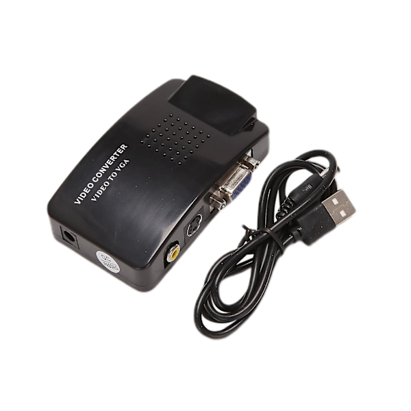 Av Til Vga Adapter Rca Vga Konverter Pc Rca Kompositt S-video Av Inngang Til Pc Vga Lcd Utgang Konverter-A