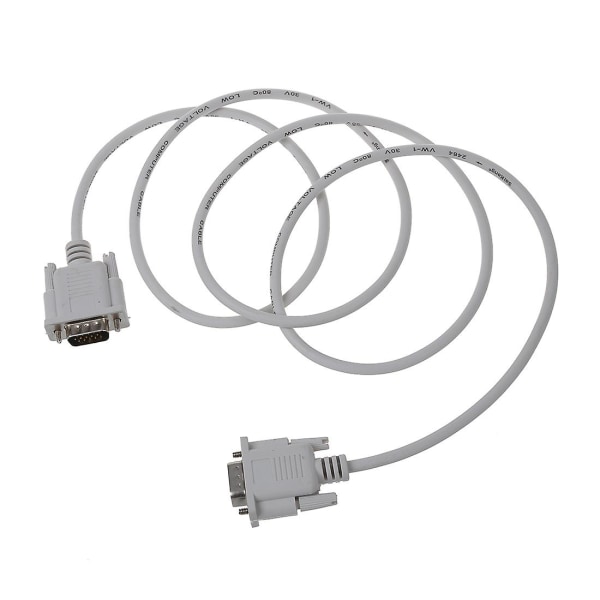VGA DB15 hane till RS232 DB9 stift hane adapterkabel / videografisk förlängningskabel (vit, 1,5 m)