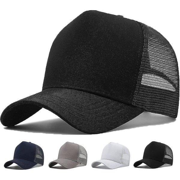 Oversize XXL Mesh Trucker Hat Store Hatte For Menn Høy Krone Baseball Cap Pustende Dad Hat Justerbar 23.6\"-25.6\"