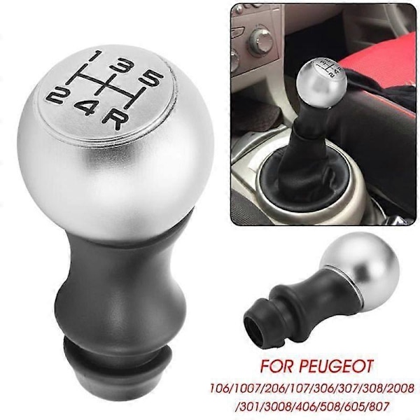 NEUFU 5-växlad Växelspaksknopp För Peugeot 106 206 207 307 407 508