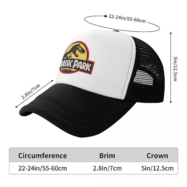 Personlig Jurassic Park Dinosaur Print Baseball Cap Solbeskyttelse Kvinder Mænds Justerbar Trucker Hat Efterår