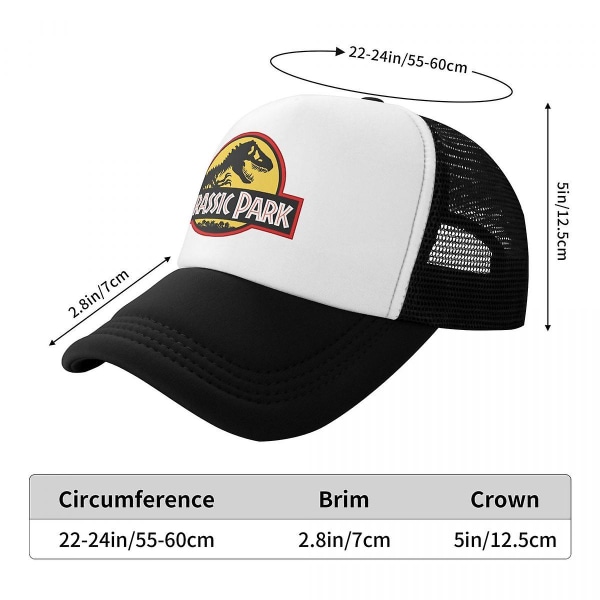 Personoitu Jurassic Park -dinosauritapetti Baseball-lippis Auringonsuojaus Naisille Miehille Säädettävä Trucker-lippis Syksy
