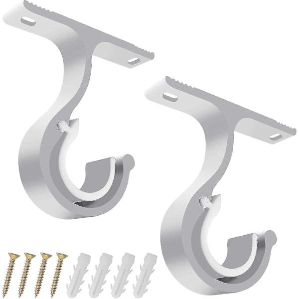 Gardinstangsbrakett, passer til 28 mm (1-1/8\") diameter gardinstang, (hvit)