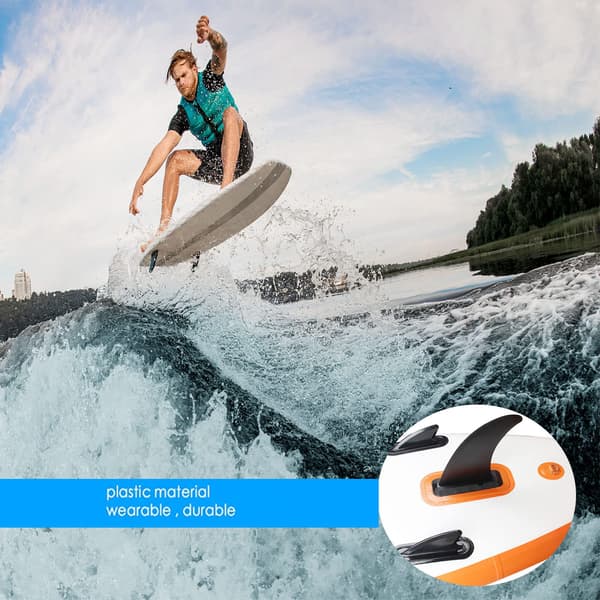 Fin, Universal avtakbar surfebrettfinne, Sikker og forsterket nylonfinnesenter, Erstatningstilbehør til surfebrett, Oppblåsbart surfebrett