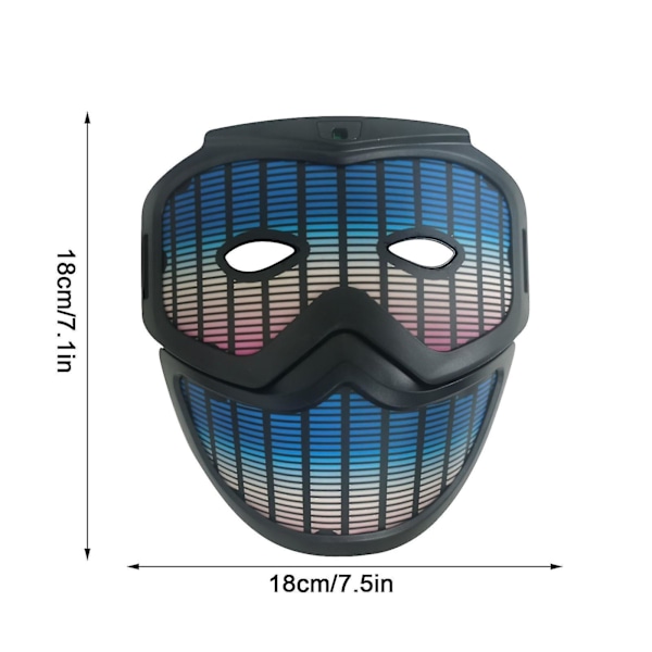 Halloween Dekorationer Led Mask Glowing Mask Cool Natt Glowing Skräckfest Maskerad Dj Kostymfest Halloween Mask