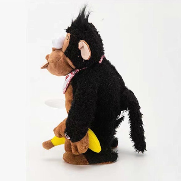 Elektrisk Plys Gorilla Gråd Gorilla Spis Banan Magnetisk Styring Abe Banan Gorilla Sjov Legetøj Interaktiv Plys Legetøj