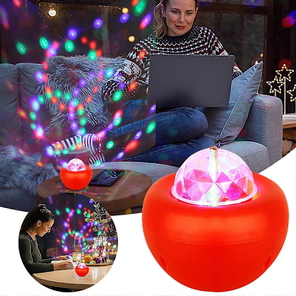 Mareritt før jul Fargerik roterende lys Bil lys Bouncer Lantern USB liten ball Jul nattlys