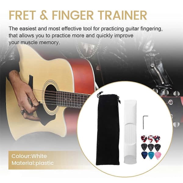 Övningshals för fickgitarr, gitarrtränare 6 band bärbar gitarr