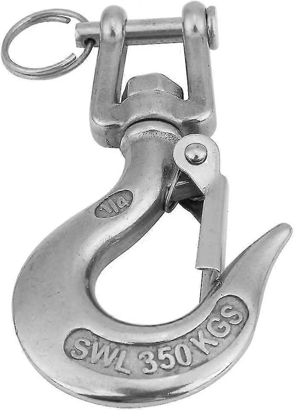 Säkerhetskrokar Vridbara Lyftkrokar Upphängningslyft Vridögla Lyftkedja Snäppkrokar Ingenjörskranar (silver) (1 st)