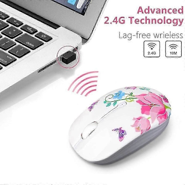 Trådløs Mus Bluetooth Dual-mode Til PC, Laptop, Notebook, Computer, Macbook, Mindre Støj