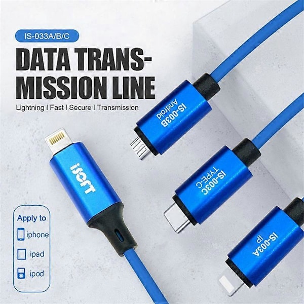 ISOFT IS-003A Data Transmission Cord Lightning til Lightning Easy Copy Datakabel til iPhone