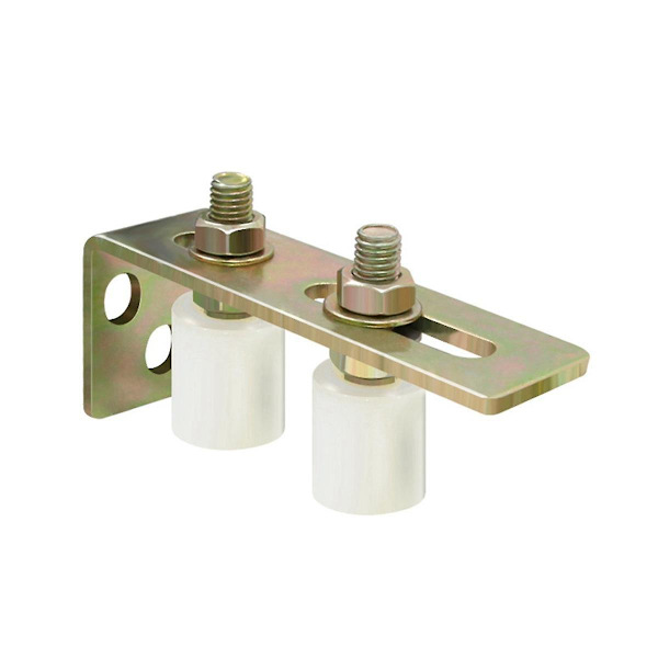 1PCS Patio Dörrspår Guide Rullar Skjutdörr Guide Rullar med L-Pillar Bracket Justerbar Dubbel Nylon Rullar