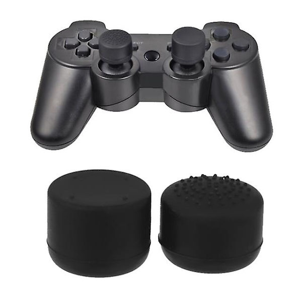 Par Joystick Thumbstick-Hætter til Sony Playstation 4 PS4 Controller - Sort