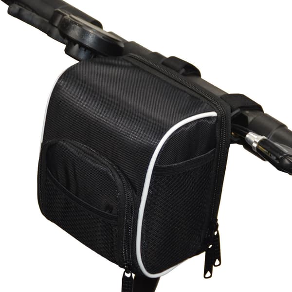 Cykel tasker til stel, cykeltaske, styrtaske, multifunktionel cykeltaske, foldbar frontrørstaske, quick release med regnslag, sort