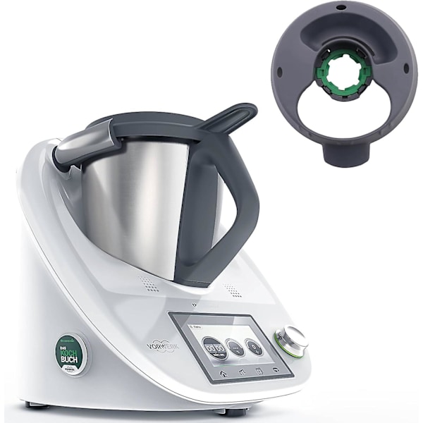 TM5 TM6 Thermomix Madkvalitets Blandeskål Bund - Opvaskemaskinevenlig Blender Monteringsskål med Sikkerhedslås Spænde og PP Beholder Ring