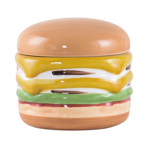 Hamburger askfat - färgad - 9.5*10CM - rund - Utomhus askfat
