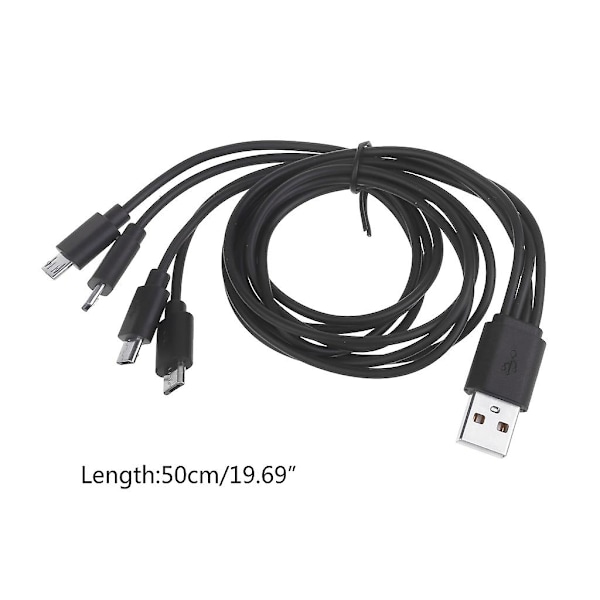 USB2.0 - MicroUSB Monitoiminen Latauskaapeli 4-in-1 MicroUSB Latausadapterikaapeli