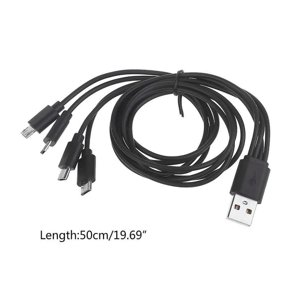 USB2.0 till MicroUSB Multiladdningskabel 4 i 1 MicroUSB Laddningsadapterkabel