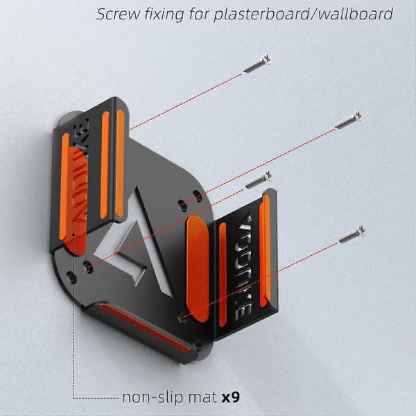 AJM4-B Stativ for Mac Mini M4/M4 Pro Mini PC Aluminiumlegering Monteringsbrakett for Under Skrivebord
